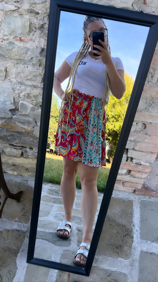 Paisley Short Skirt